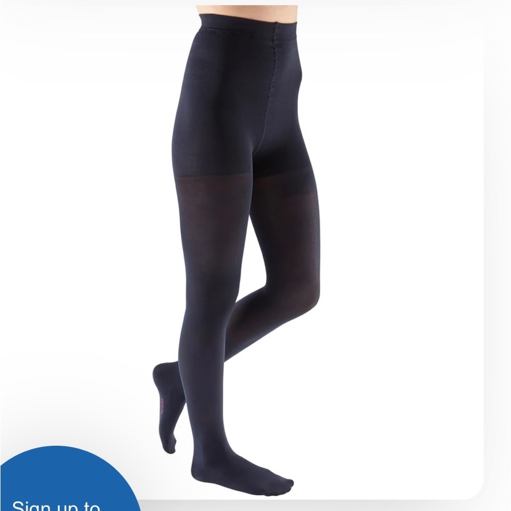 mediven comfort pantyhose 15-20mmHg navy brand new in box